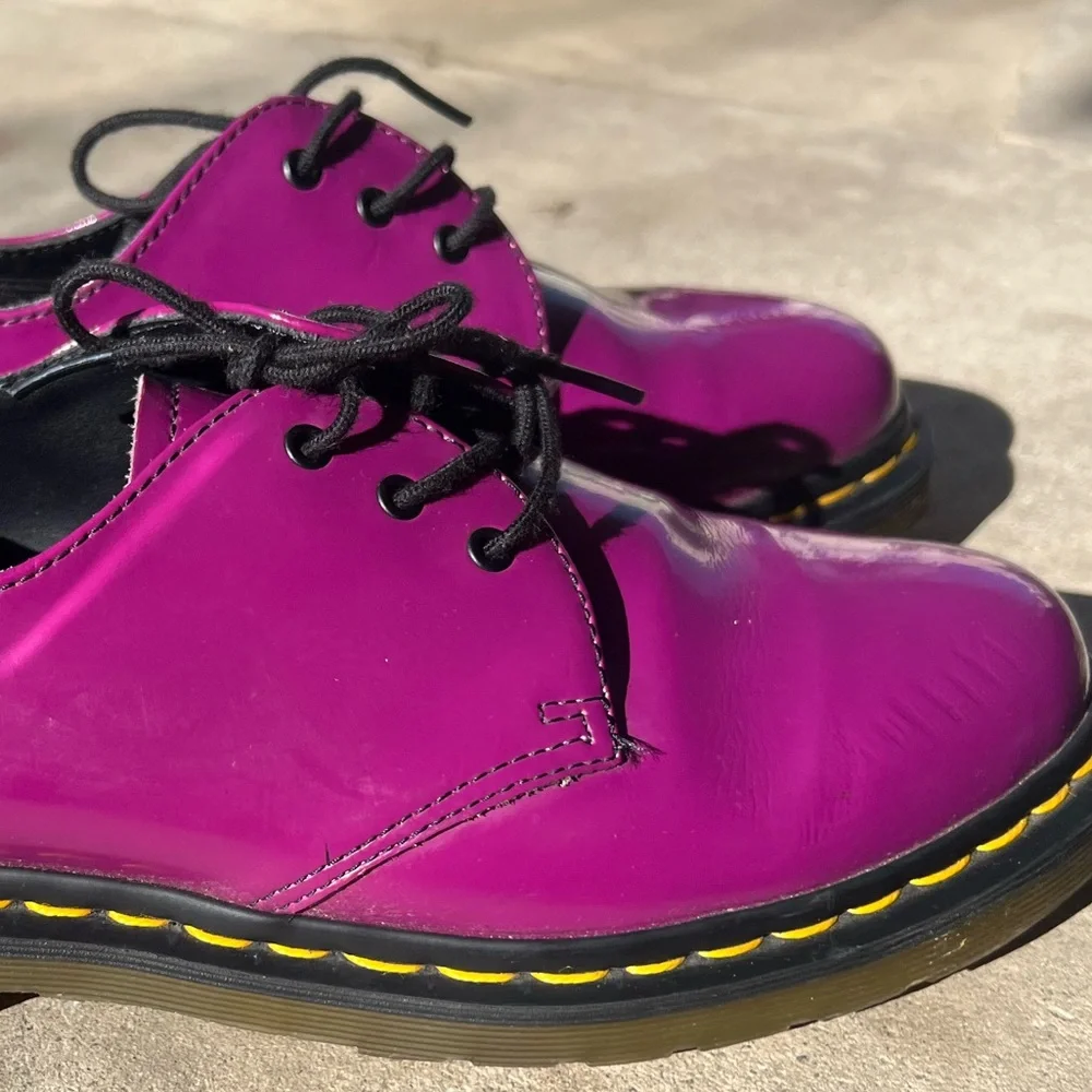 Doc Martens CUTE Purple Patent PASCALE 10084 AW004 Women’s Sz 8 RARE - Picture 2 of 13